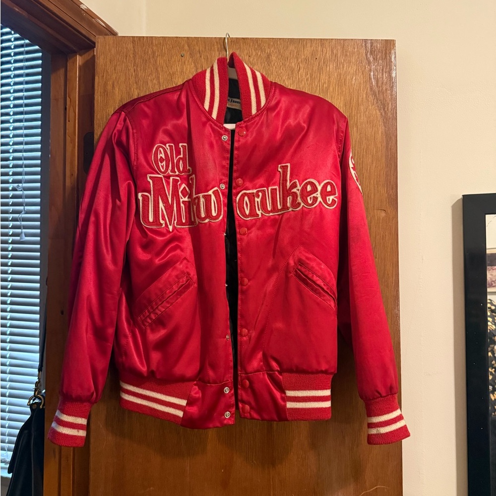 Old Milwaukee Red Satin Jacket